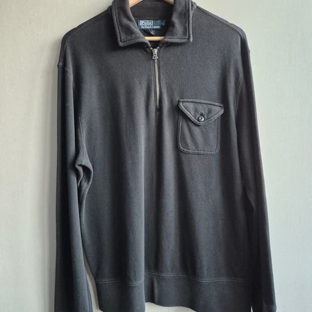 Polo 폴로 90s USN 피케 코튼 하프 집업 스웻셔츠