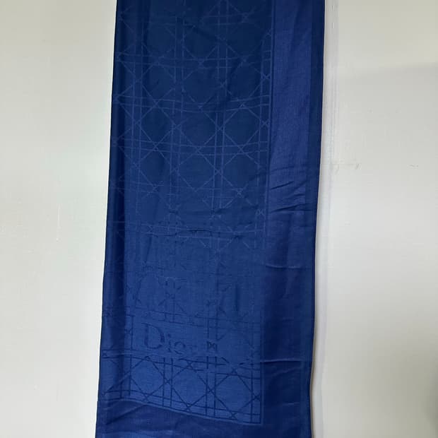 디올 오블리크 블루 스카프