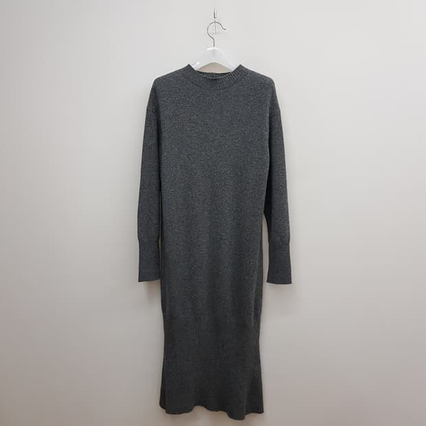한섬 타임 울 캐시미어 니트 롱 원피스 F사이즈