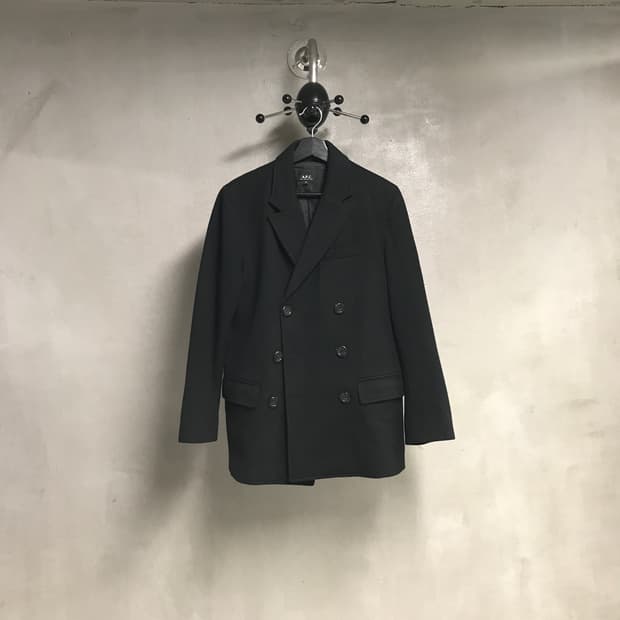 아페쎄 블랙 더블 코트 M
