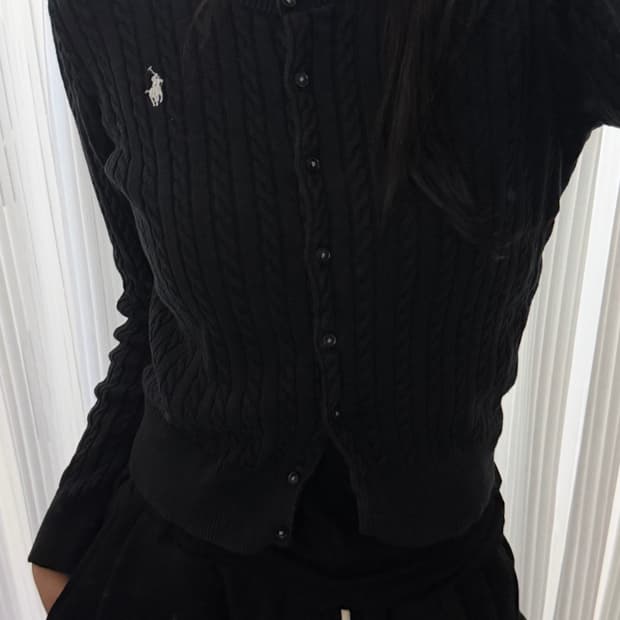 폴로 랄프로렌 블랙 가디건 XL