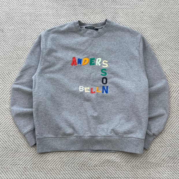 앤더슨벨 자수 로고 맨투맨 r3266