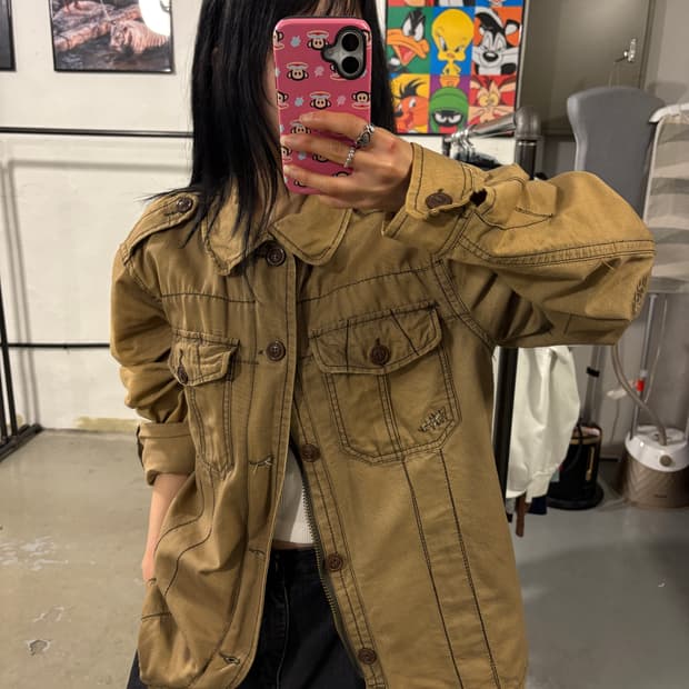 아베크롬비 워시드 면자켓 