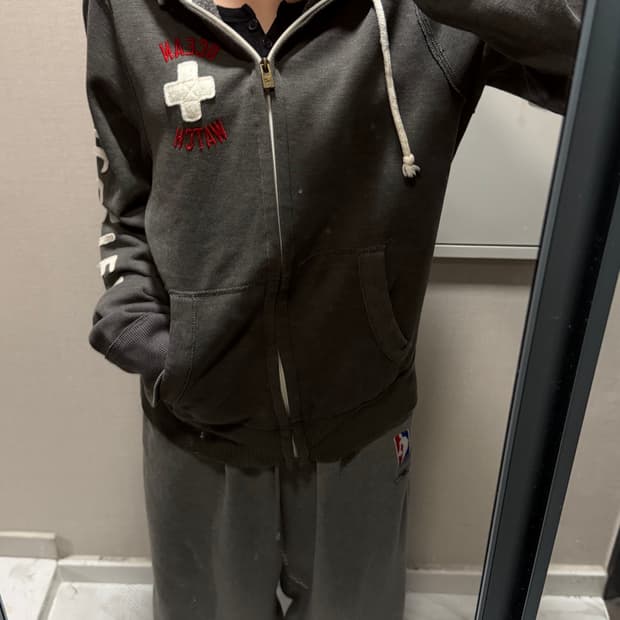 홀리스터 그레이 후드집업 xl