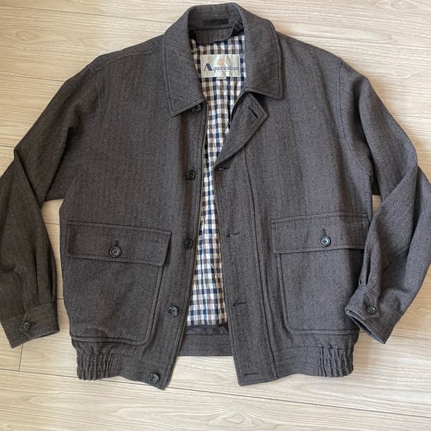 아쿠아스큐텀 헤링본 울 블루종 / 마가렛호웰