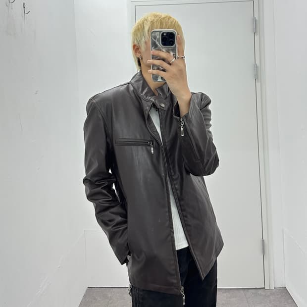 Poldon classic brown leather jacket