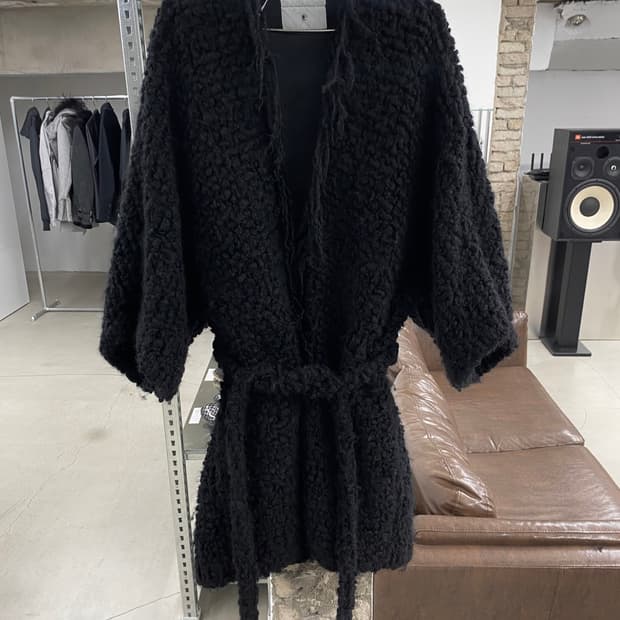 미하라 야스히로 플리스 로브 코트