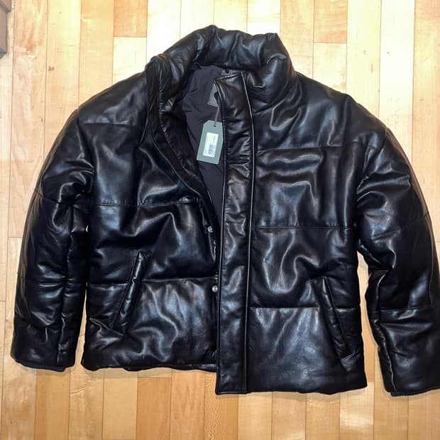 ALLSAINTS MERCER LEATHER PUFFER L