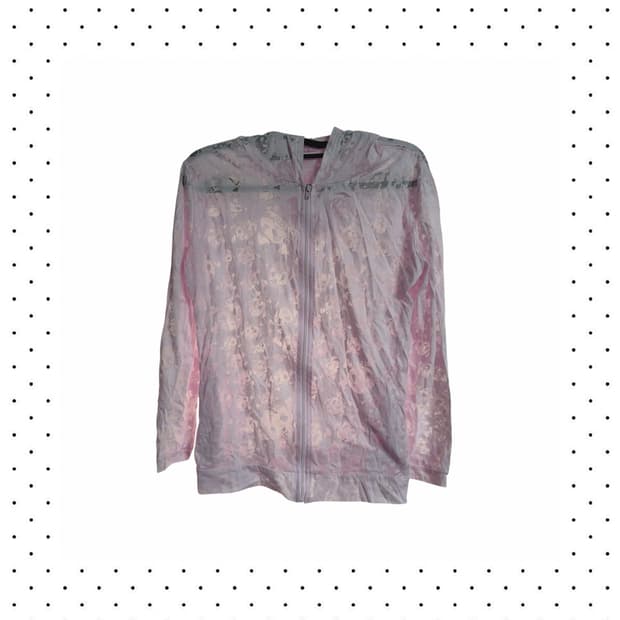 해골 시스루 후드집업