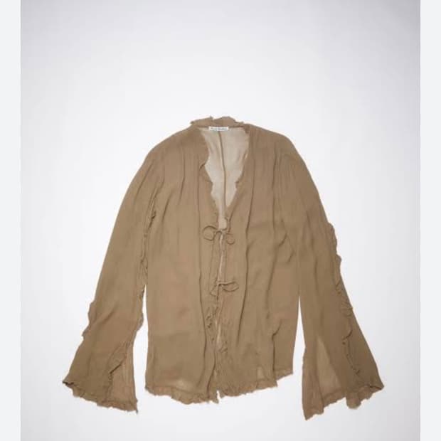 아크네스튜디오 보헤미안 프릴 블라우스 셔츠 34 새상품 브라운