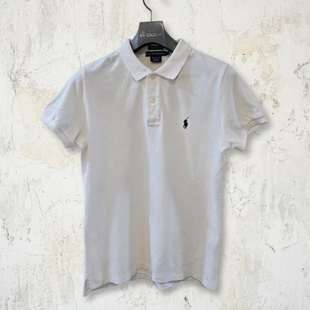 폴로 랄프로렌 여성 흰색 스키니 카라티 L