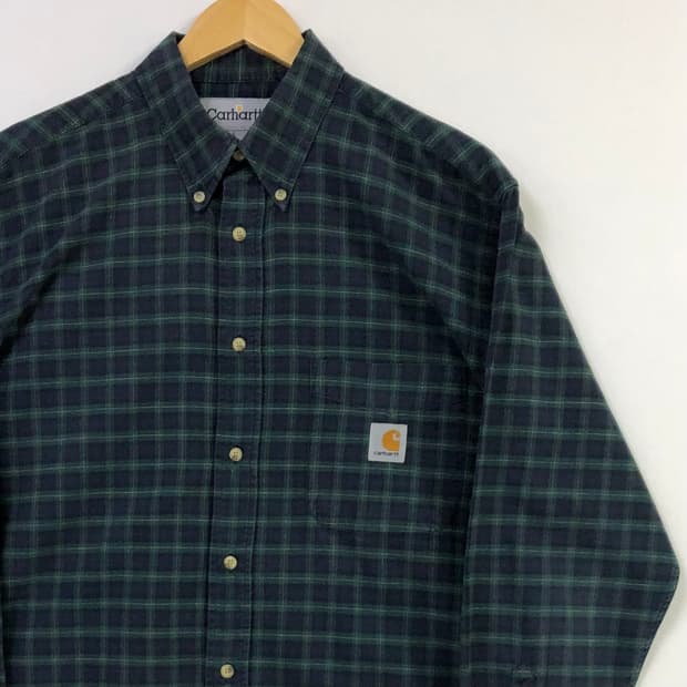 XL 칼하트 타탄 체크 워크 셔츠