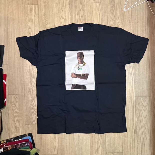슈프림 타일러 더 크리에이터 포토티셔츠 네이비