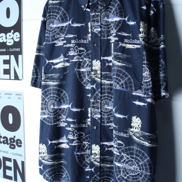 (L-2XL) 퓨리탄 반팔 카라 티셔츠 USA 90S년대-H36186