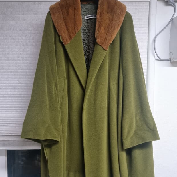 질샌더 14FW 퍼 코트