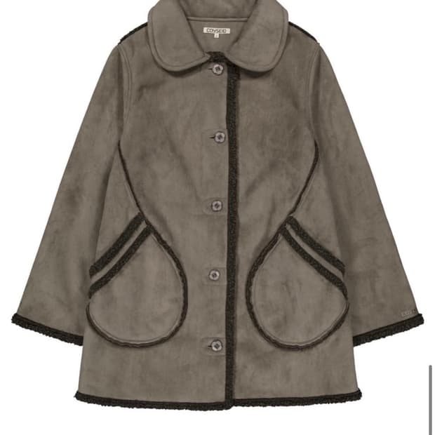 코이세이오 라운드 카라 스웨이드 자켓 브라운 2사이즈