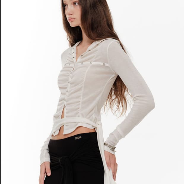 새상품) 2000아카이브스 레나 셔링 탑 