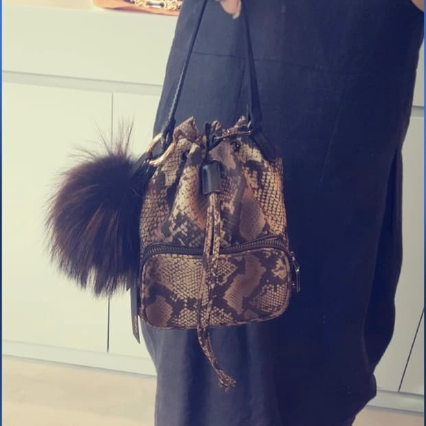 뱀피 무뉘 복조리 미니 가방 +리얼복스 참