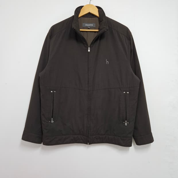 헤지스 누빔 브라운 블루종 자켓 100