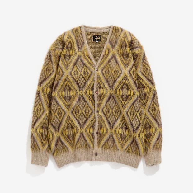 니들스 지오메트릭 모헤어 가디건 L needles cardigan