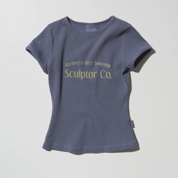 스컬프터 Archive Pigment Baby Tee Dusty Blue