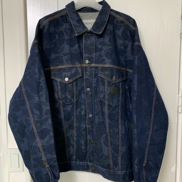 [XXL] 칼하트 WIP 덕 헬스턴 자켓 카모 덕 블루 워시드