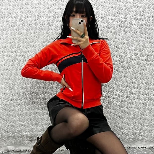 아디다스 희귀 레트로 키치 벨벳 레이싱 집업 M C10865