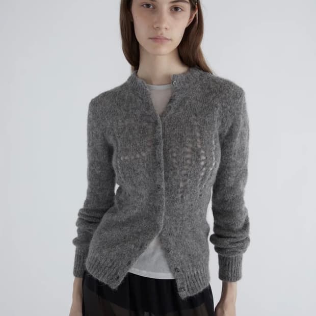 (XS,S,M) 팔로마울 도브 컷아웃 가디건 25FW