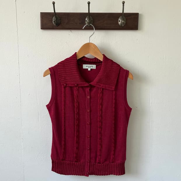 pierre cardin 레드 베스트 