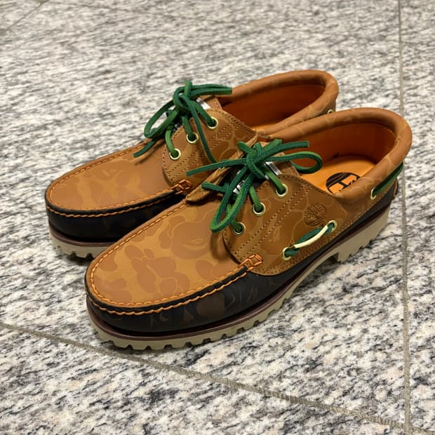 [콜라보 슈즈]팀버랜드 x 베이프 보트슈즈 카모