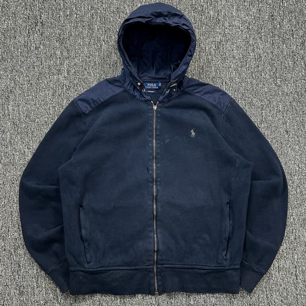 폴로 랄프로렌 네이비 나일론 후드 집업 L