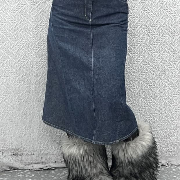 리바이스 엔지니어드 데님 스커트 청치마 M C08956