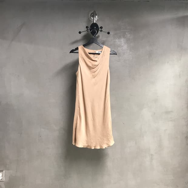 헬무트 랭 베이지 민소매 원피스 0