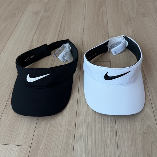나이키 골프 스우시 선캡 선바이저 모자 화이트,블랙