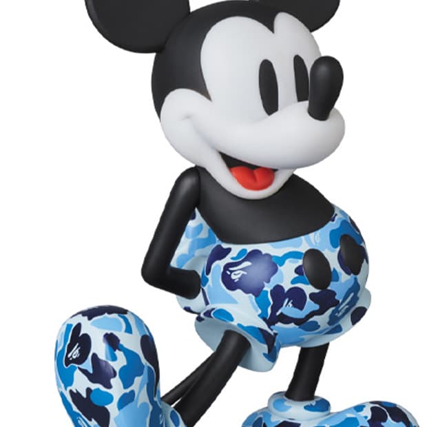 Bape x Mickey mouse 90th Bluecamo Figure