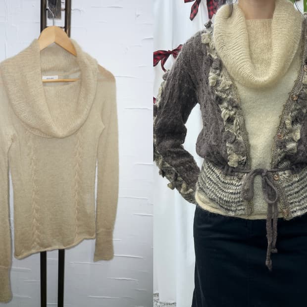 drape neck knit