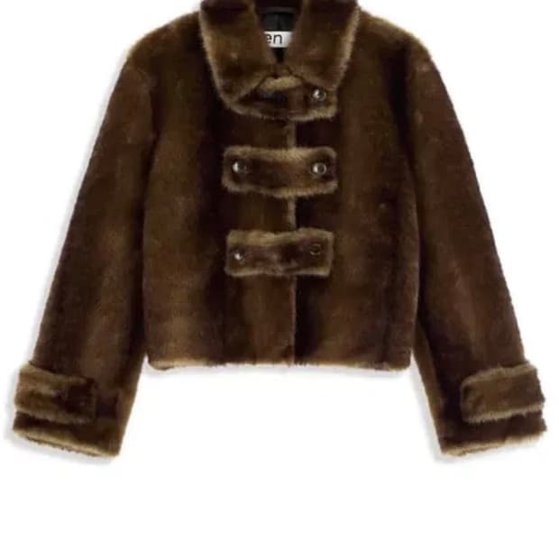 오픈와이와이 퍼자켓 브라운