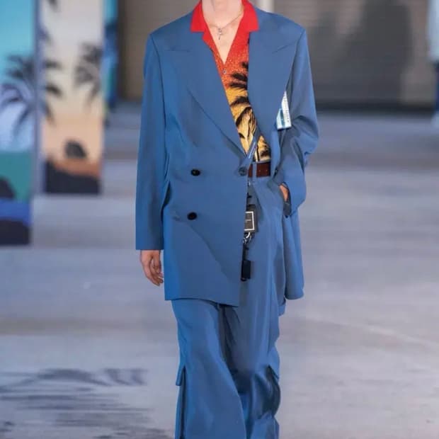 우영미 20ss 블루 셋업