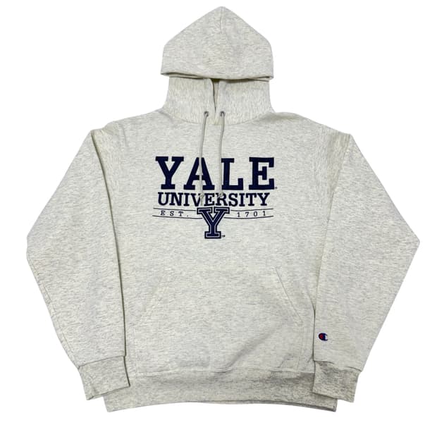 챔피온 YALE 화이트 후드티 S