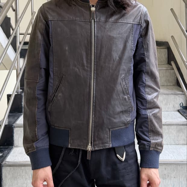 00s Armani Jeans Hybrid Bomber Jacket