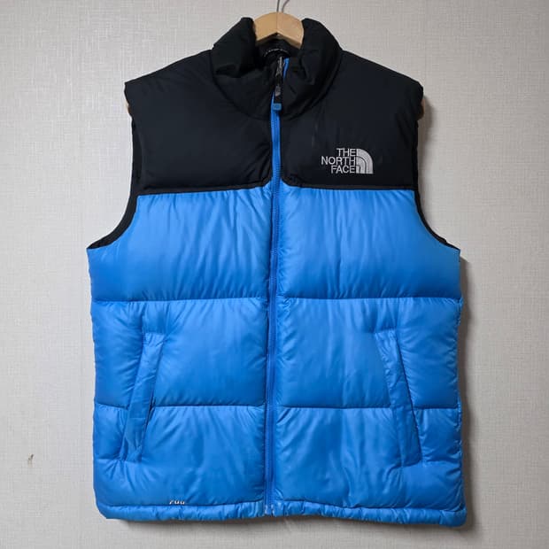 노스페이스 700  구스다운  패딩 조끼 블루블랙 사이즈 95