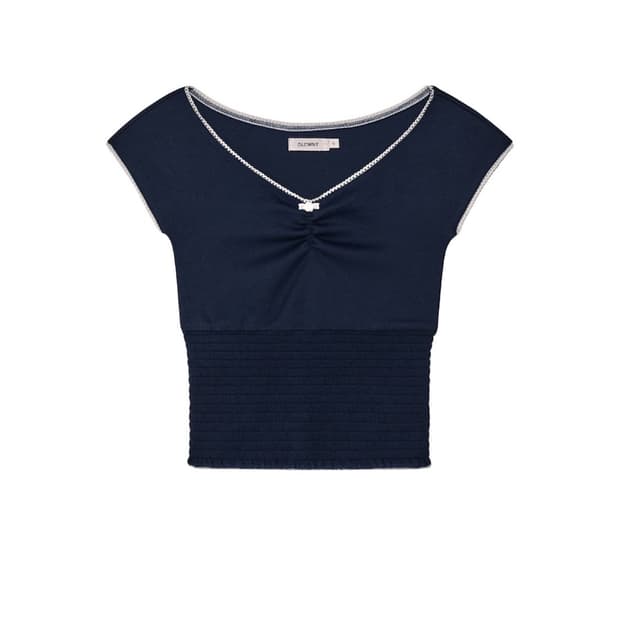 글로니 피카부 스모크티 오프숄더 크롭티 브랜디멜빌