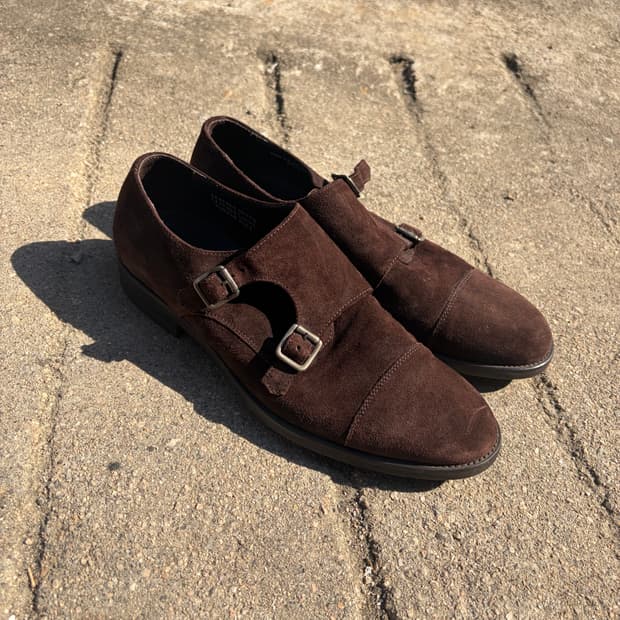 Nina Ricci 더블 몽크 스웨이드 슈즈 270mm