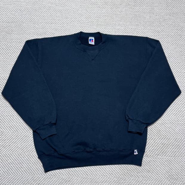 (L) 90s 빈티지 러셀 애슬레틱 블랙 맨투맨