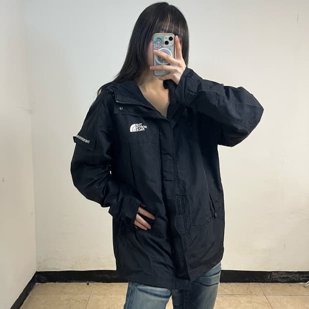 The North Face black windbreaker