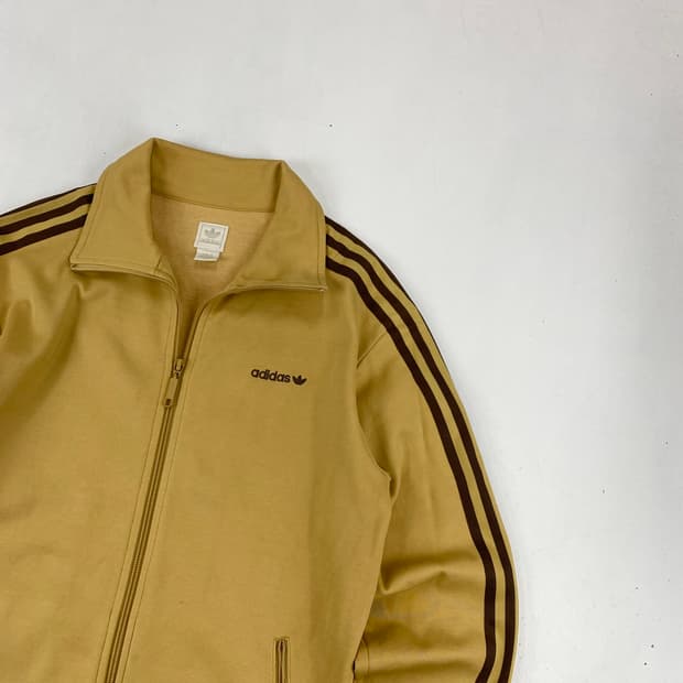 00s 아디다스 베켄바우어 브라운 배색 트랙 탑 져지 (100)