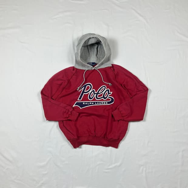 90‘s 폴로랄프로렌 스펠아웃 프린트 후드티
