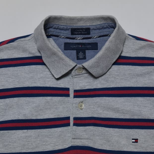 타미힐피거 스트라이프 카라티 M 거의 새상품