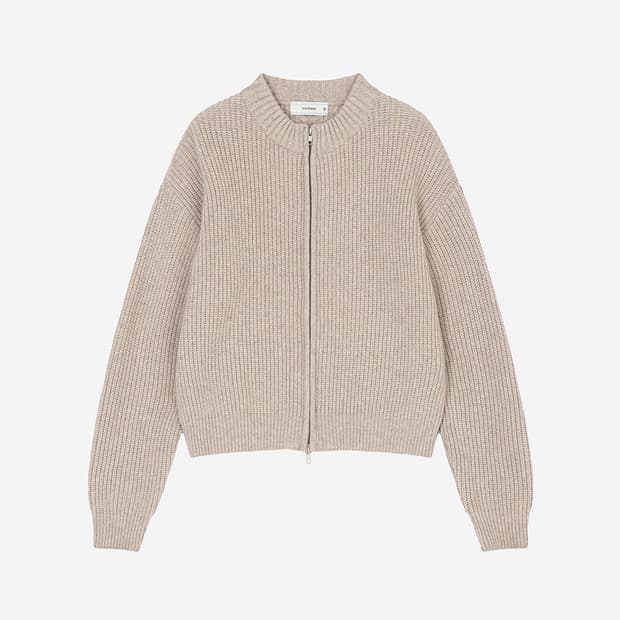 웨이비니스 타임리스 집압 니트 클라우드 핑크