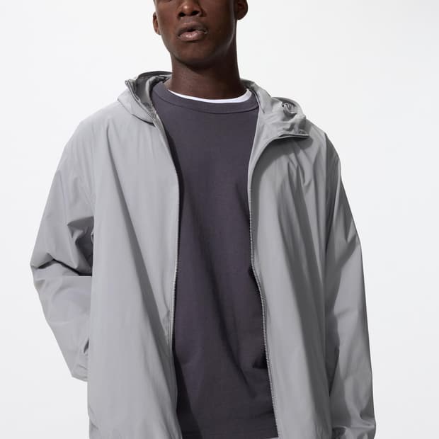 [S] 유니클로 포켓더블 uv 파카 그레이